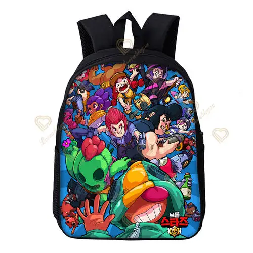 Student Backpack Cartoon Anime Kids Knapsack Stars Leon Spike Schoolbag Game Printed High Capacity Rucksack Teens School Bookbag