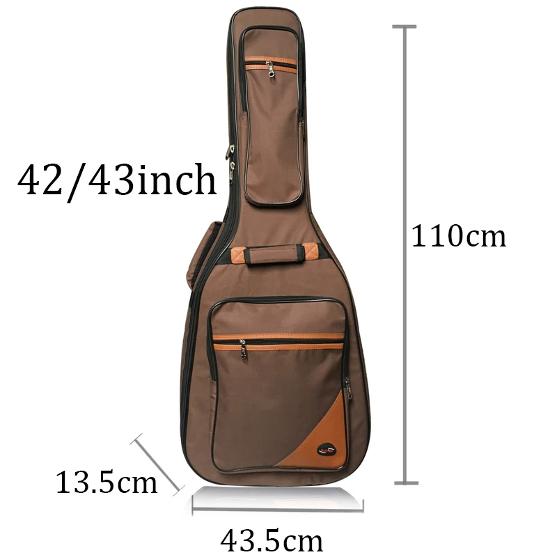 Ergonomics 42inch Guitar Bag Breathable Comfortable Wood Guitar Case 43inch Ballad Guitar Bags Cover Big Acoustic Guitar Box