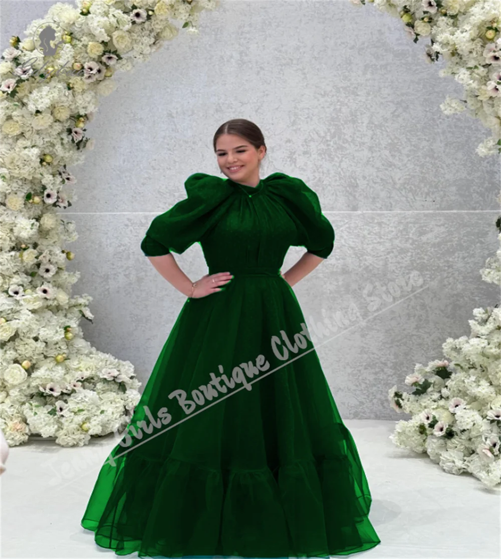 Custom Puffy Sleeve Flower Girl Dress Suitable For Weddings Tulle First Communion Celebrations Children's Dress