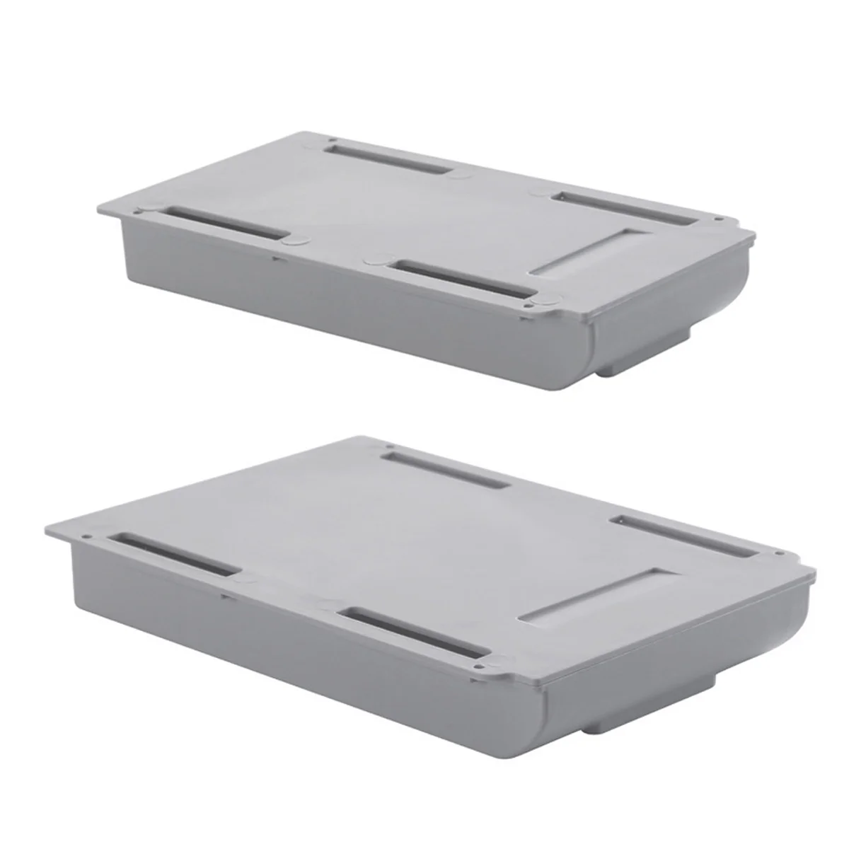 2 Pcs Desk Drawer Storage Box Drawers Organizer under Table Hidden Plastic Pencil Tray Holder