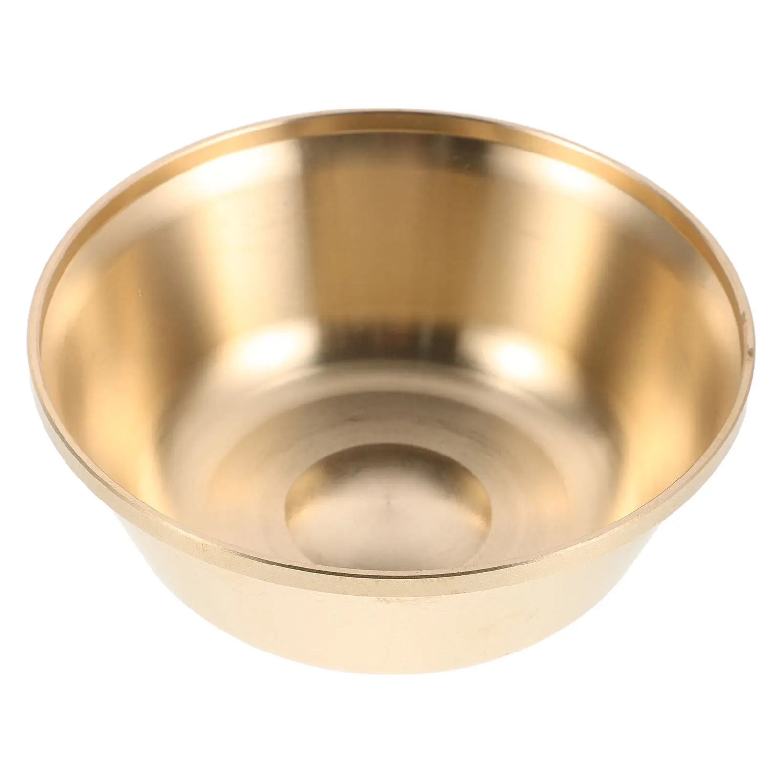 Copper Mini Buddha Altar Bowl 3.9x1.6in Decorative Worship Offering Cup Ritual Smudge Prosperity Blessing Buddha Utensil