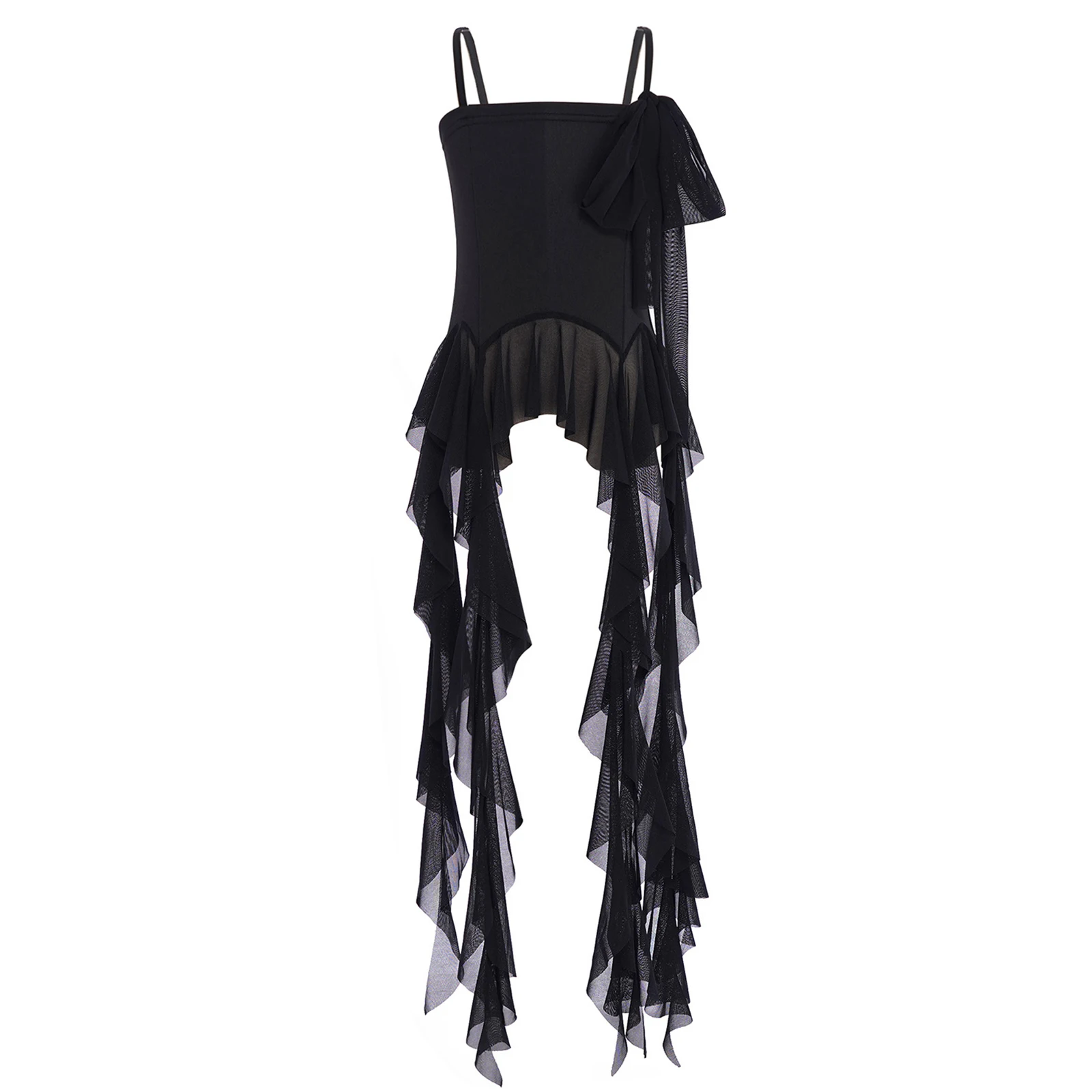 

Kids Girls Irregular Ruffled Drapes Camisole Summer Adjustable Spaghetti Strap Sleeveless Vest Top for Birthday Party Clothes