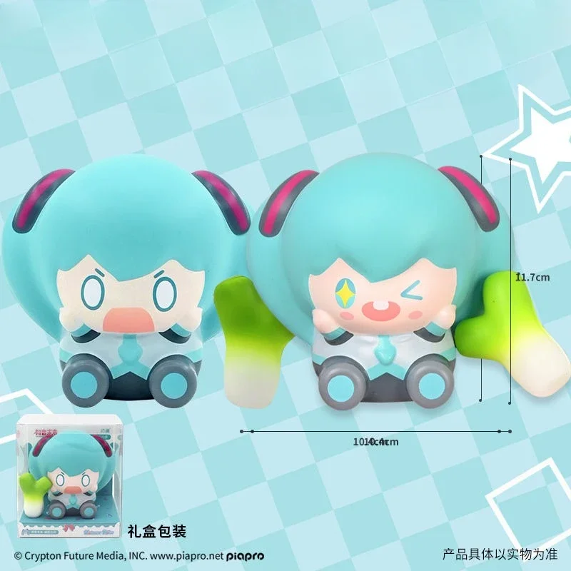 Hatsune Miku Model Doll Anime Peripherals Cute Cartoon Decompression Toys Kawaii Birthday Gifts for Friends 10.4x11.7cm New