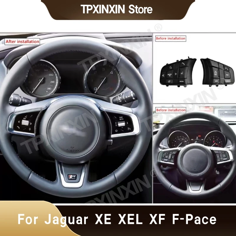Upgrade For Jaguar XE XEL XF F-Pace 2015-2019 Car Steering Wheel Touch Control Buttons Old Retrofit New Car Accessories