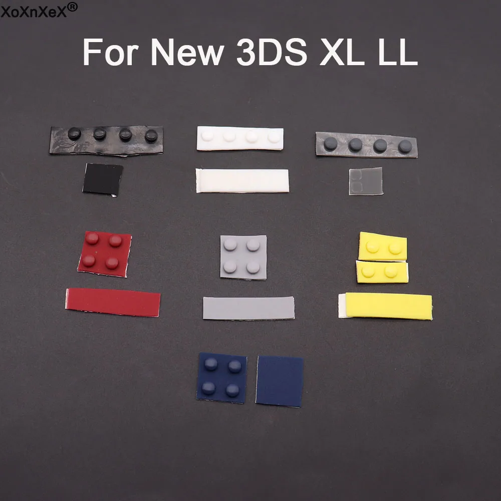 Für die neue 3DS XL Konsole: Vordere und hintere Schraubenabdeckungen, Gummifüße, Abdeckung für den oberen LCD-Bildschirm, Schraubenabdeckungen, Gummi-Ersatzteile für die neue 3DS LL.