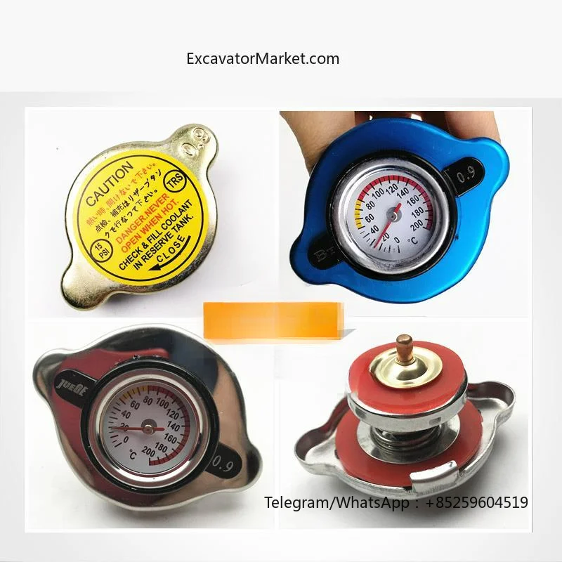 For CATERPILLAR CAT Komatsu Hitachi Hyundai Sumitomo Kobelco Doosan Water tank cover with water temperature meter Sensor