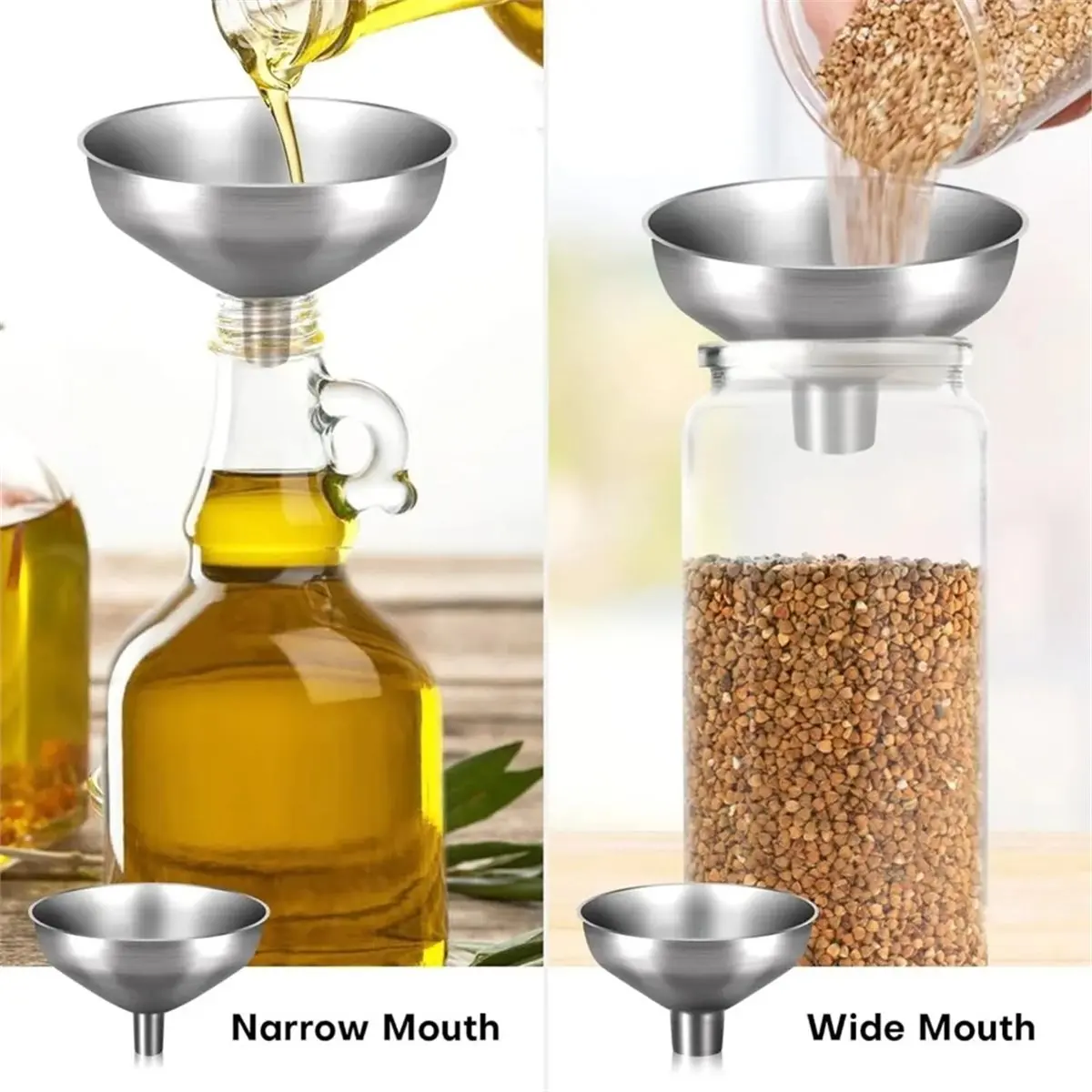 BHBL Wine Aerator Shower Funnel with Mesh Sediment Strainer Stainless Steel Aerating Decanter Funnel,for Wine Lover Gift