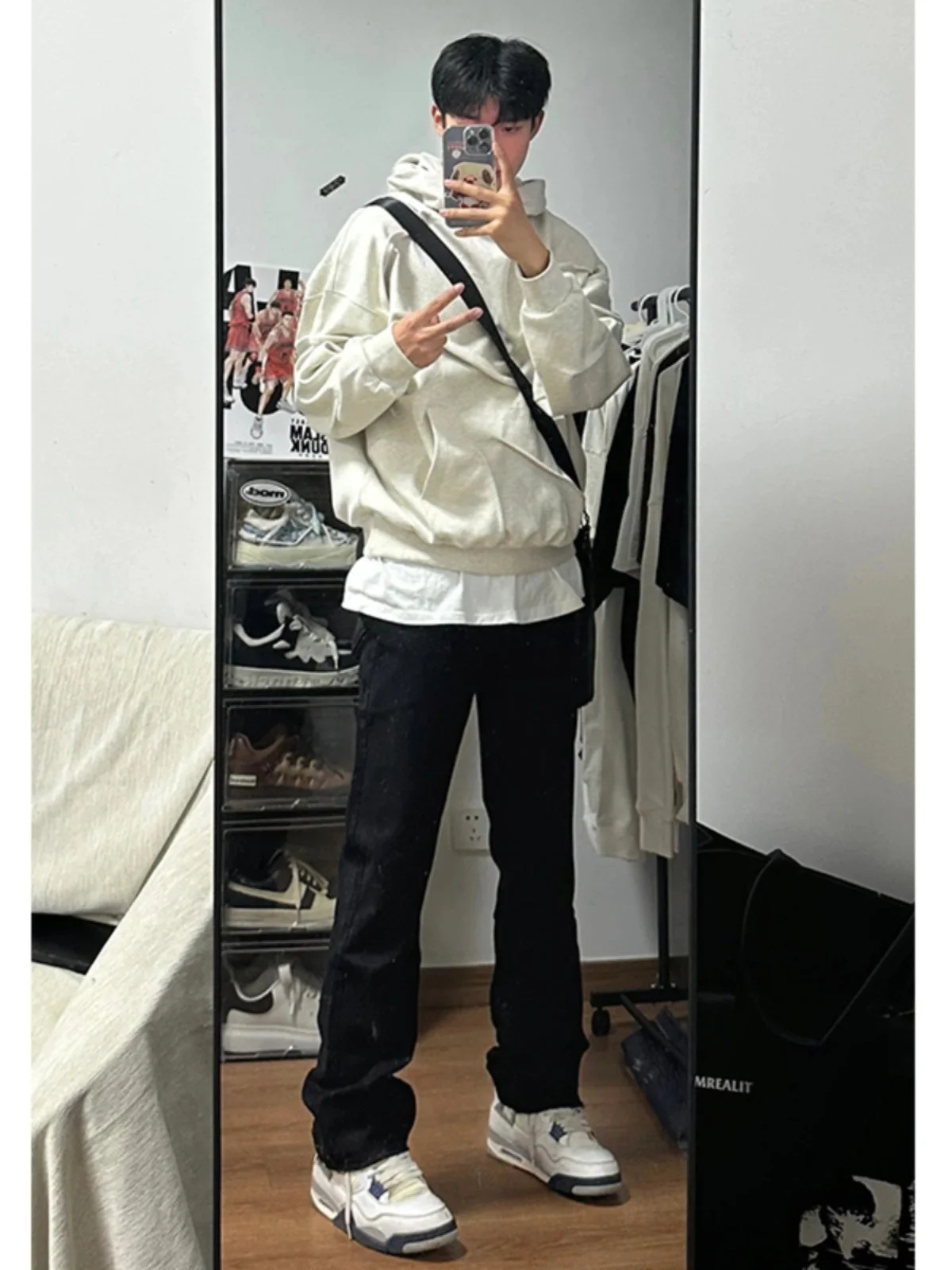 

Модные мужские джинсы прямого кроя с флисовой подкладкой, облегающие, в американском уличном стиле, зимние, молодежные, из смесового хлопка и полиэстера