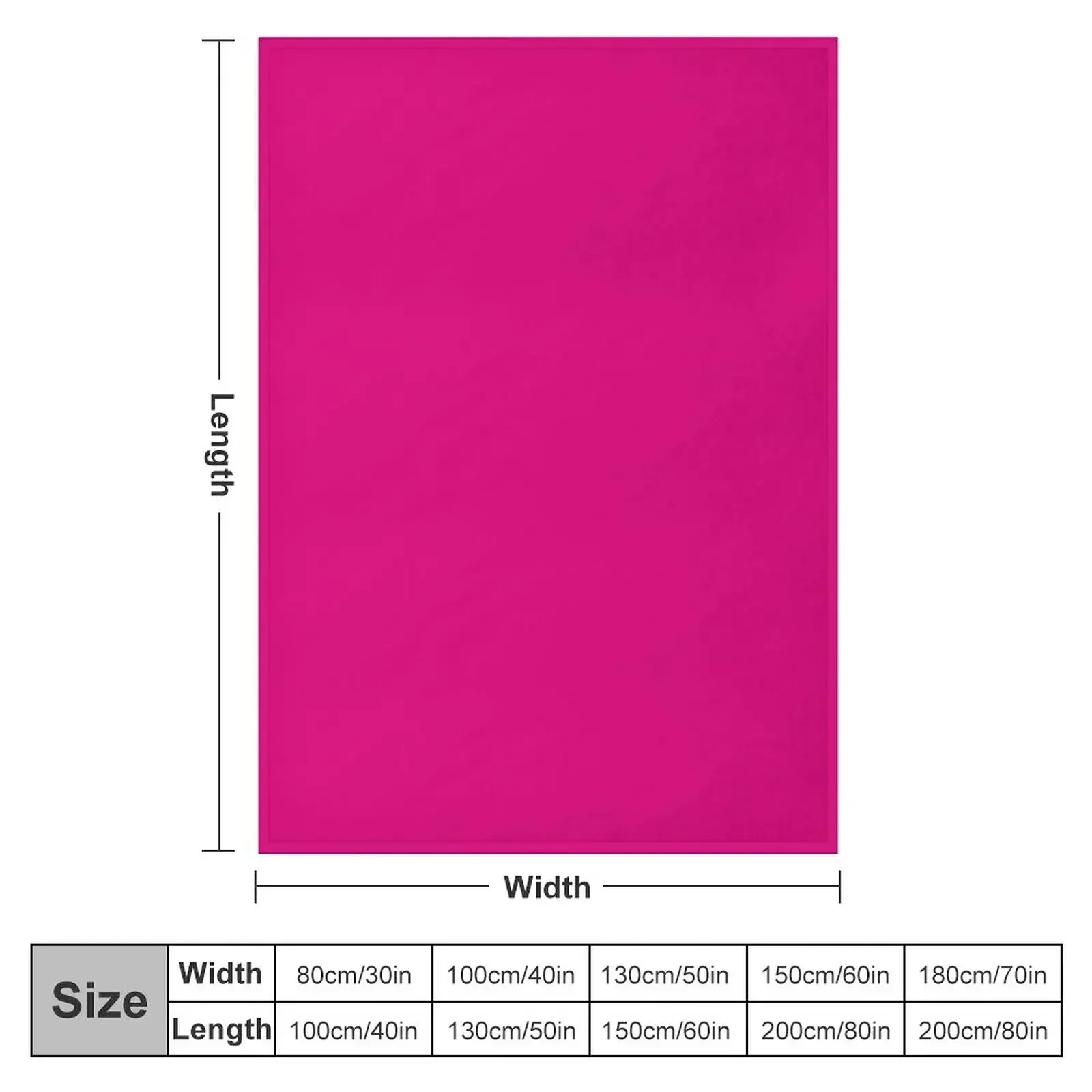 Hot Pink Fuchsia Solid Color Decor Throw Blanket Large Heavy heavy to sleep Multi-Purpose Blankets