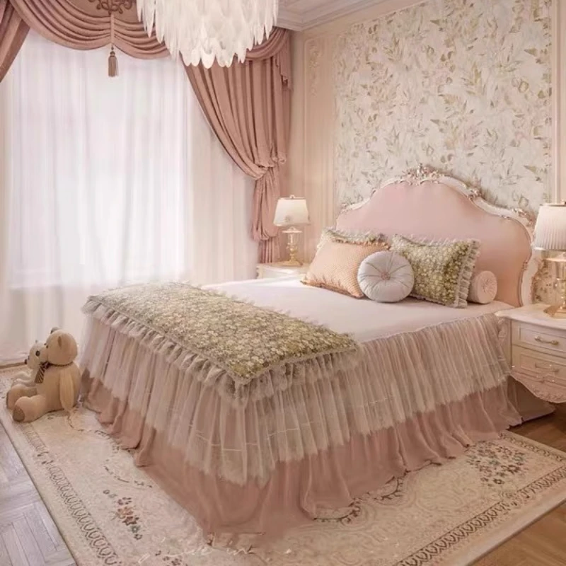 

European Frame Double Bed Luxury Design Unique Pliable Queen Size Double Bed Wooden Camping Modern Cama Matrimonial Furniture