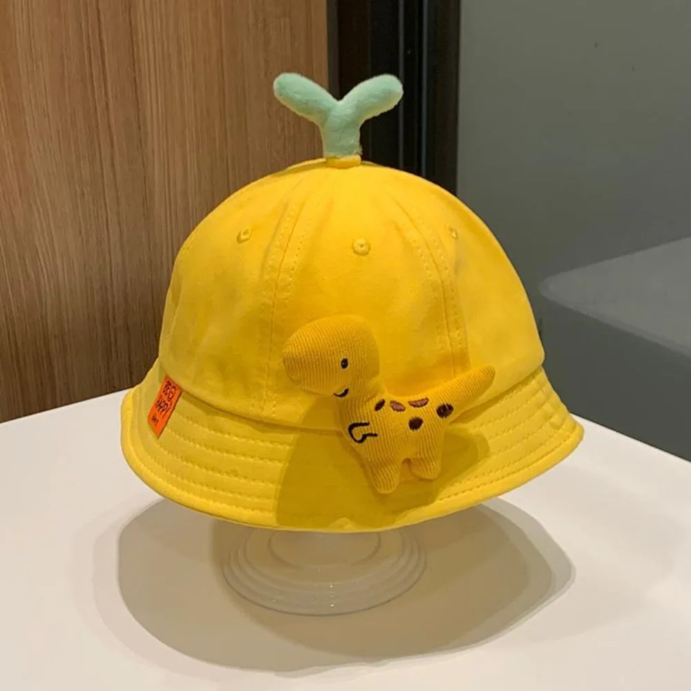 

New Cartoon Dinosaur Fisherman Hats Cotton UV Protection Bucket Hat Casual Sunshade Hat Spring Summer