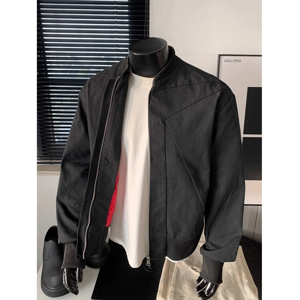 

Американский ретро Cleanfit в стиле пэчворк, деконструированный Детройт на молнии, мужская бейсбольная спецодежда с дизайном High Street, пальто