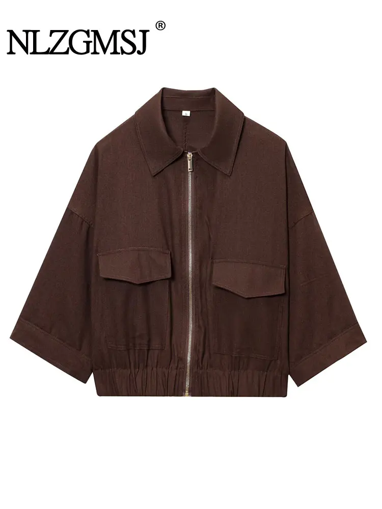 

NLZGMSJ 2025 Jackets For Women Fashion Pocket Decoration Casual Coat Top Jacket Streetwear Casual New Outerwears