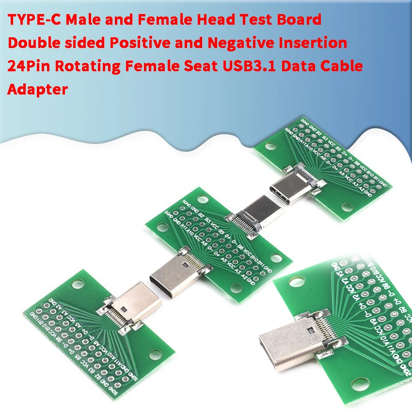 

Type-C Male to Female USB 3.1 Test Board Adapter Type C 24P Connector Socket For Data Line Wire Cable Transfer