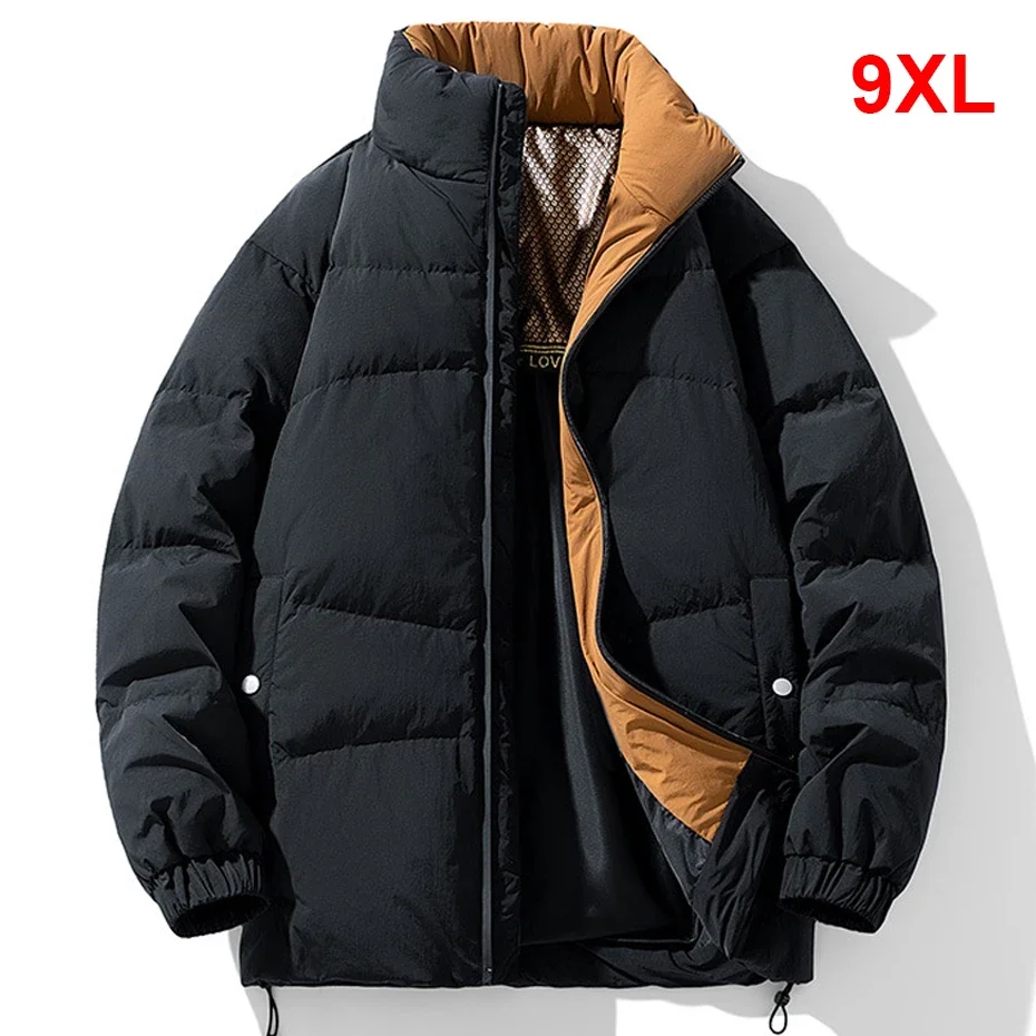 

Winter Down Jacket Men Winter Puffer Jackets Plus Size 9XL Down Coat Male Fashion Casual Stand Collar Down Jackets Big Size 9XL