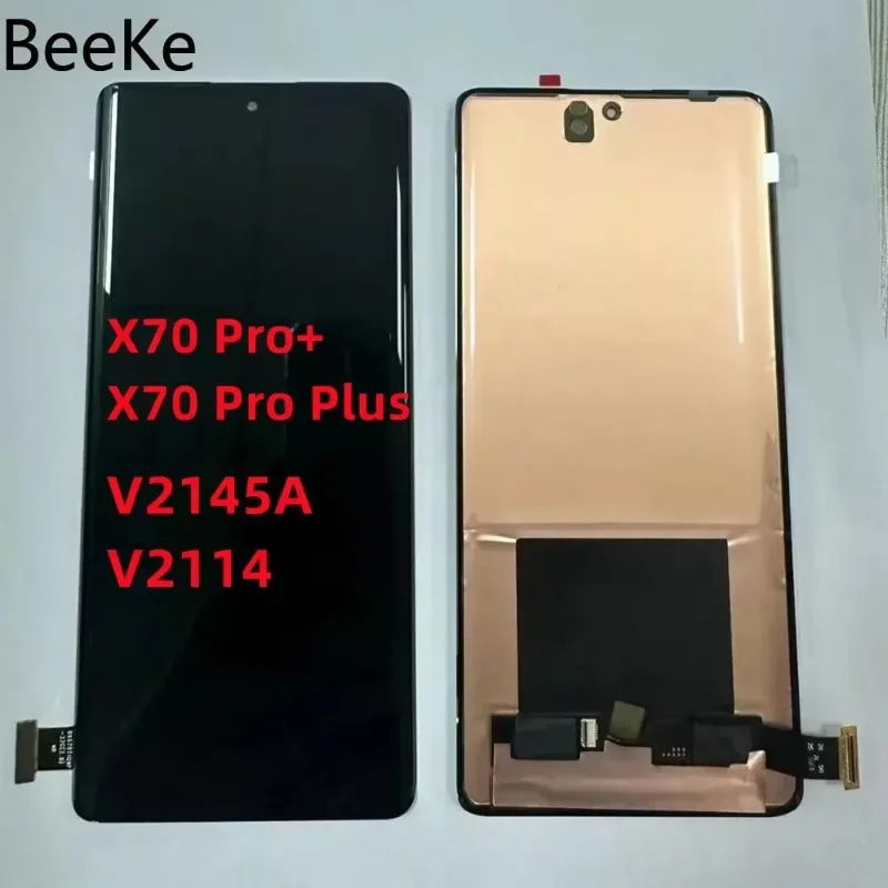 Display + Frame Original For ViVO X70 Pro+ Pro Plus 5G 6.78'' OLED LCD Screen Touch Digitizer Assembly V2145A V2114 Replacement