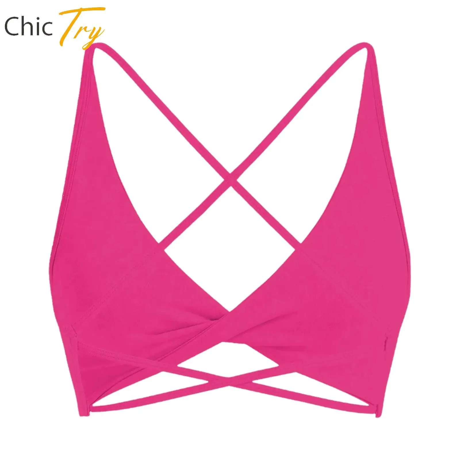 女性用ヨガブラ ジム ワークアウト フィットネス スポーツウェア ツイストフロント スポーツブラ スパゲッティストラップ クリスクロスバック キャミソール ノースリーブベスト