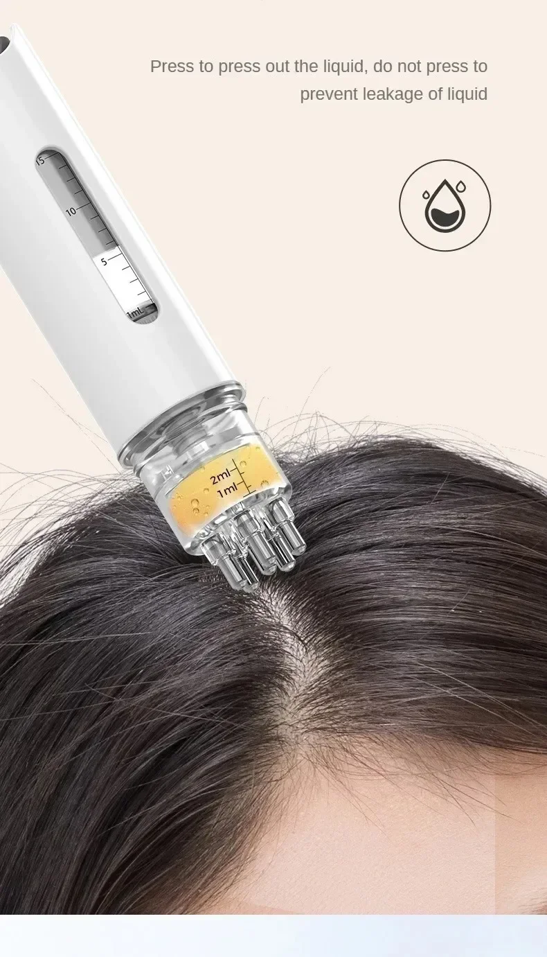 Kopfhaut-Applikator Flüssigkeitskamm Tragbarer Mini-Massagekamm Ätherisches Öl Flüssigkeitsführung Massage Anti-Haarausfall Kopfhautpflege-Werkzeug 15ml – Detail 4