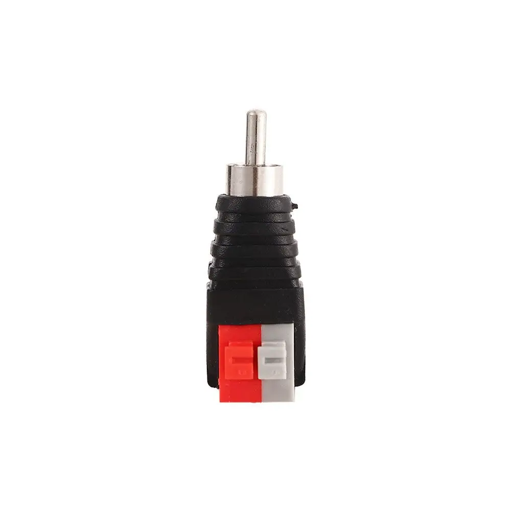 Durable RCA Jack Adapter Jack Male RCA A/V Adapter Connector Adapter Press Terminal RCA Connector