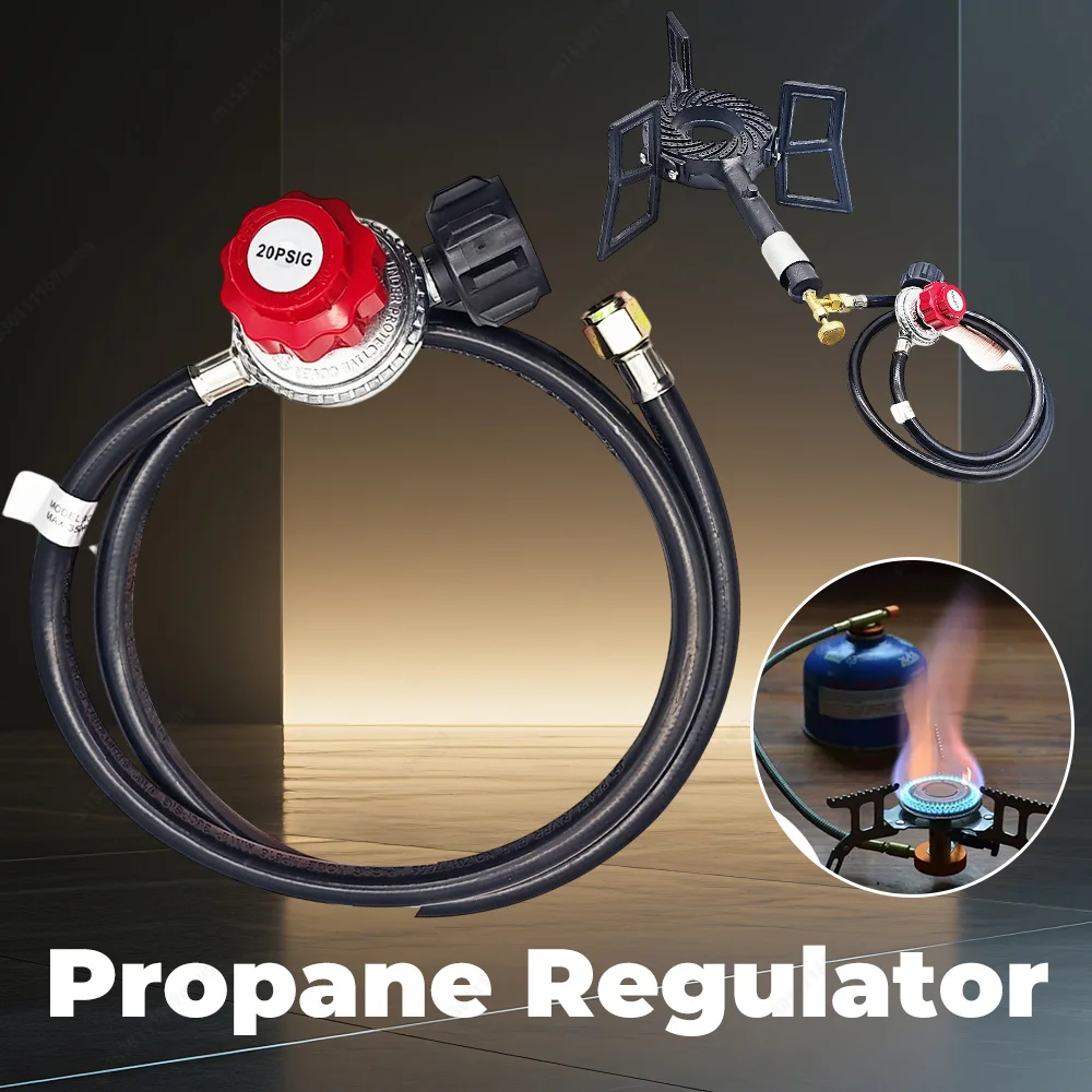 

Регулятор высокого давления для пропана 1,5 фута с шлангом, 0-20 PSI, регулируемый, для баллонов с пропаном