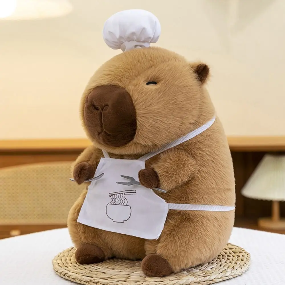 Bread Capybara Plush Doll Baking Cheese Capybara Plush Toy Soft Pot Shovel Capibara Fluffty Doll Home Decor