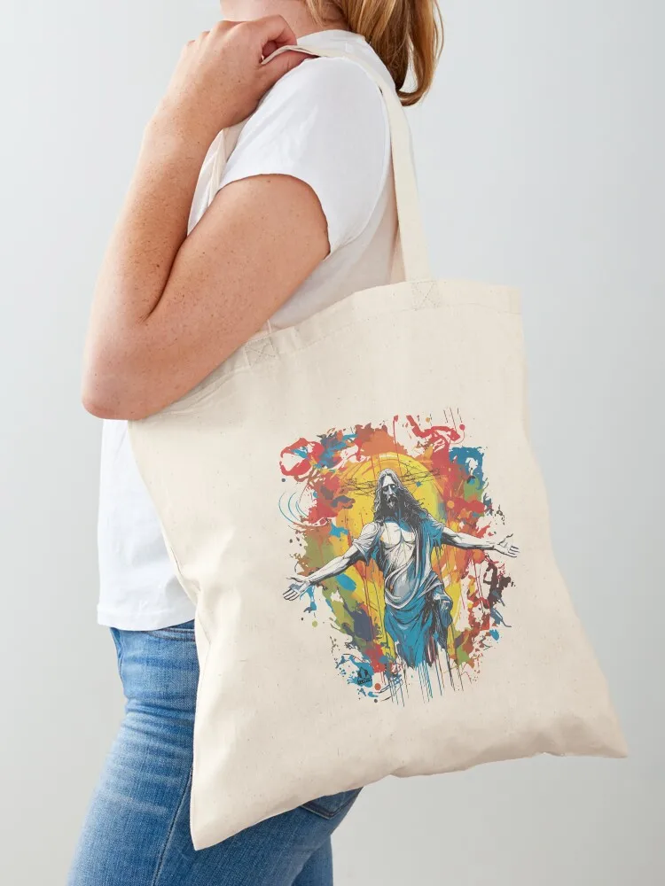 RESURRECTED JESUS Tote Bag Shopper Big bag women Canvas Tote Bag