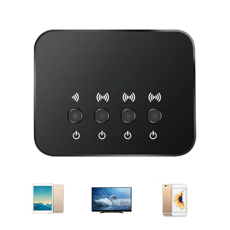 

3-In-1 Wireless Audio Sharer 3-In-1 Wireless Audio Receiver Rechargeable Audio Transmitter For Home Music Streaming Stereo