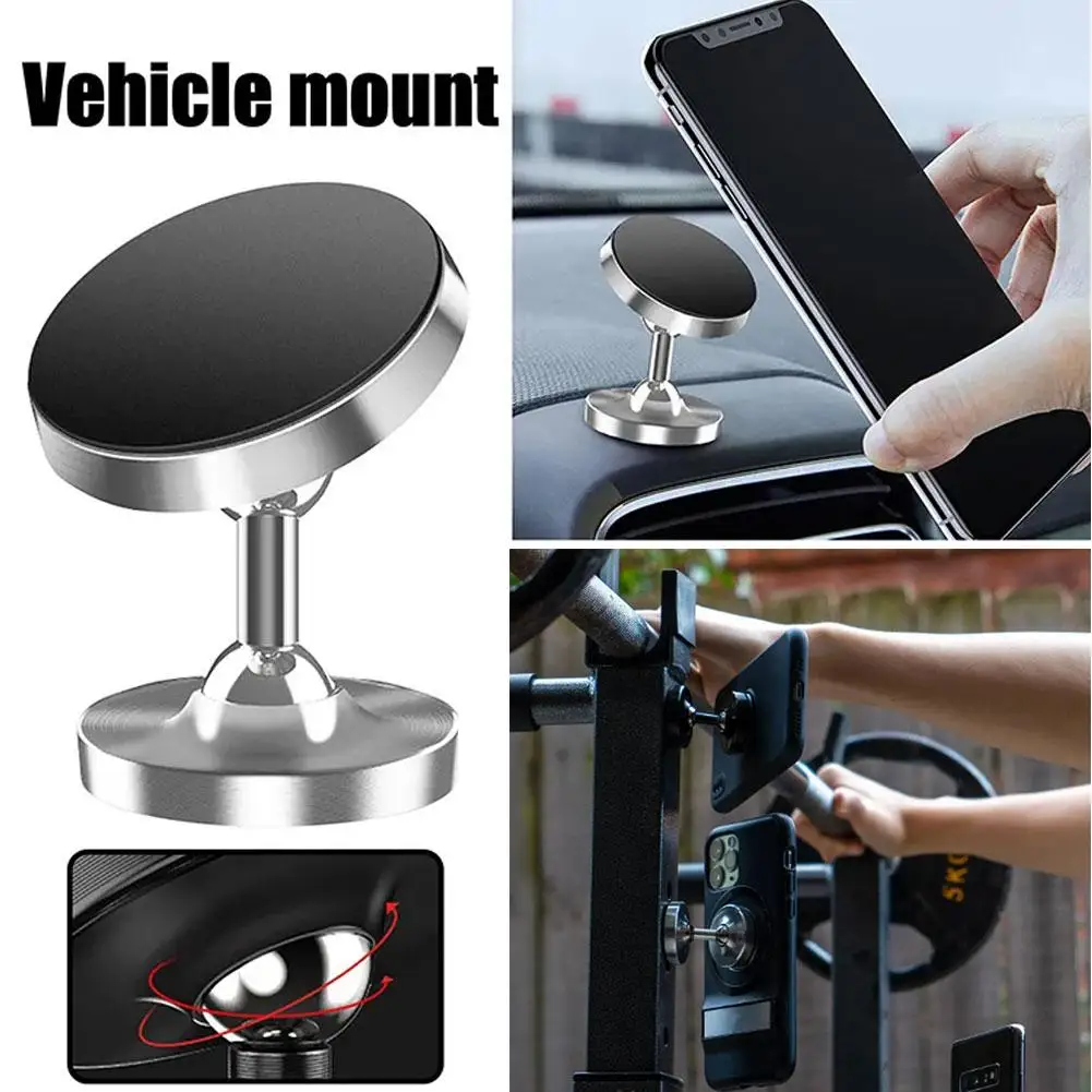 Double-sided Magnetic Phone Holder For IPhone 14 13 Dual Magnet Phone Mount Stand For Gym Kitchen Metal