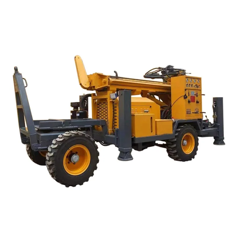 YG 200m Diesel Water Well Drilling Rig Simple Wheeled Walking Portable Water Well Drilling Rig Hydraulic Core Drill Rig Suplier