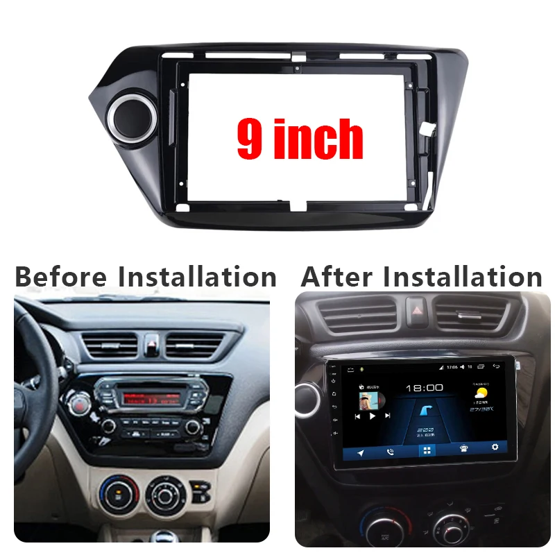 Car radio Frame Fascia For KIA Soul/K2/K3/Rio3/FORTE/ accent/K5/SPORTAGE/KX5 Trim Panel Dashboard Mount Kit 2 Din Installation