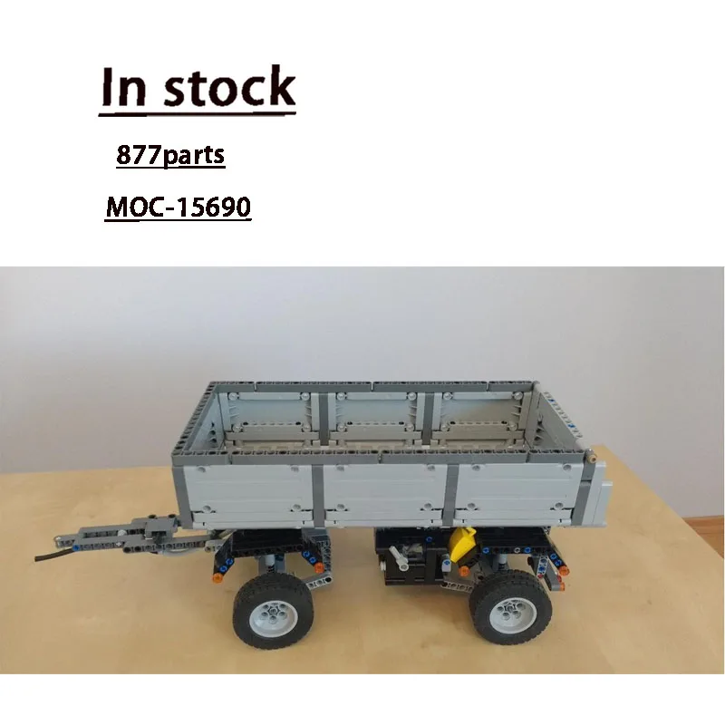 

MOC-15690 New Classic Trailer Dump Truck Building Block Model 877 Parts Boys Children Birthday Building Block Gift Toy