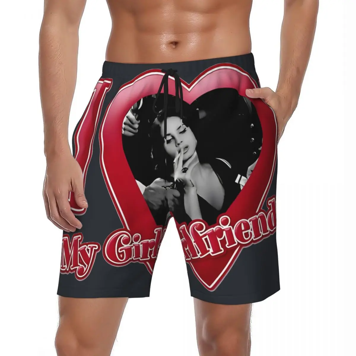 

Летние спортивные шорты Мужские Lana Del Rey Ldr Парусный спорт Серфинг Американский певец Дизайн Пляжные шорты Быстросохнущие пляжные плавки Плюс размер