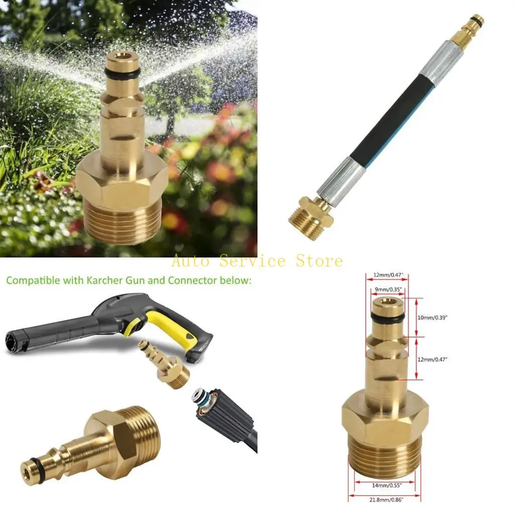 Adaptador conector rápido latón 462A para Karcher K Freucet Agua agua Agua Adaptador Ducha Tubo jardín Riñador