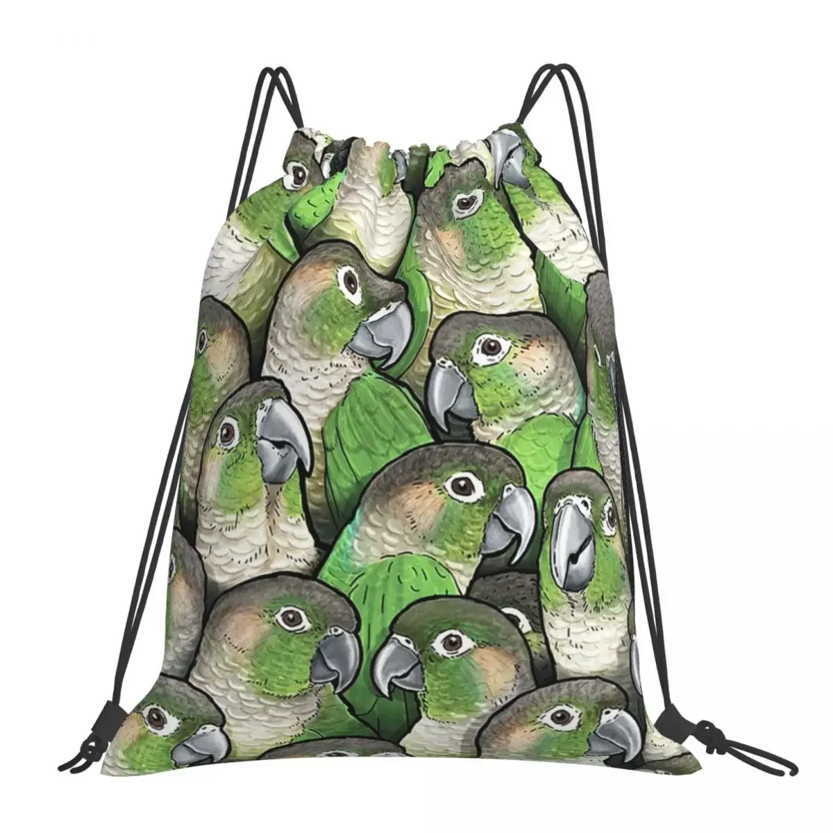 

Green-cheeked Conures Backpacks Fashion Portable Drawstring Bags Drawstring Bundle Pocket Sports Bag BookBag Man Woman School