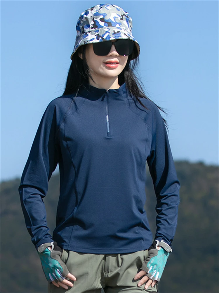 

Женская футболка для бега из ледяного шелка Qui Dry: тонкая, дышащая, с защитой от солнца, для спорта, скалолазания и активного отдыха