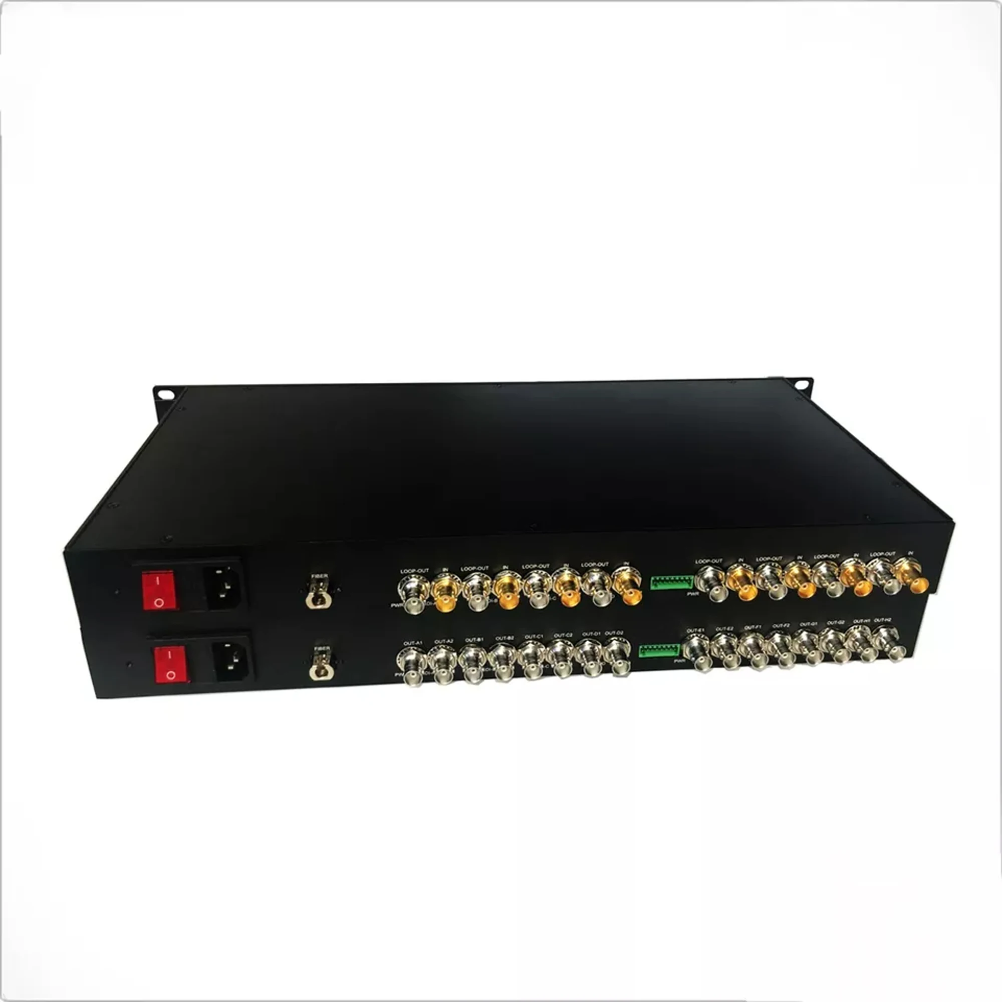 1U Rack-Mountable 8-Ch SD/HD/3G-SDI over Single Fiber RS485 CWDM Uncompressed Extender