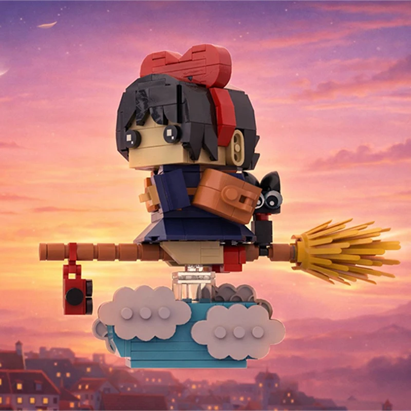 

236 PCS MOC Classic Anime Style Building Blocks Customized Little Witch Kiki Brick DIY Assembly Cute Display Toy Exquisite Gifts