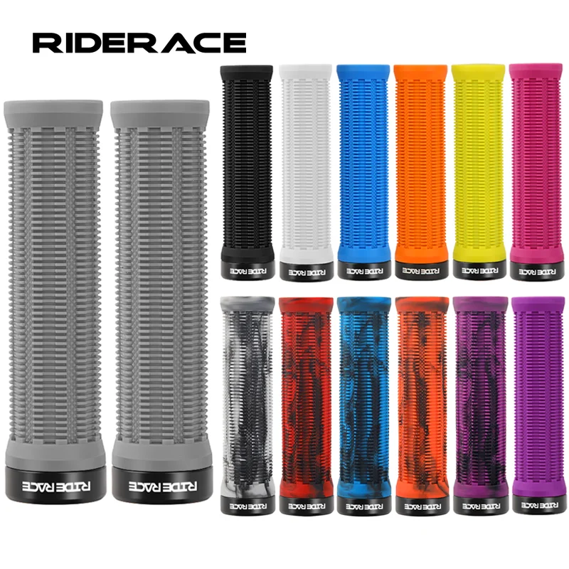 

1Pair MTB Grips TPR Rubber Ergonomic Comfortable Mountain Bike Handlebar Grips Anti-Skid Shock-Absorbing Bicycle Handlebar Cover