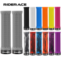 1Pair MTB Grips TPR Rubber Ergonomic Comfortable Mountain Bike Handlebar Grips Anti-Skid Shock-Absorbing Bicycle Handlebar Cover