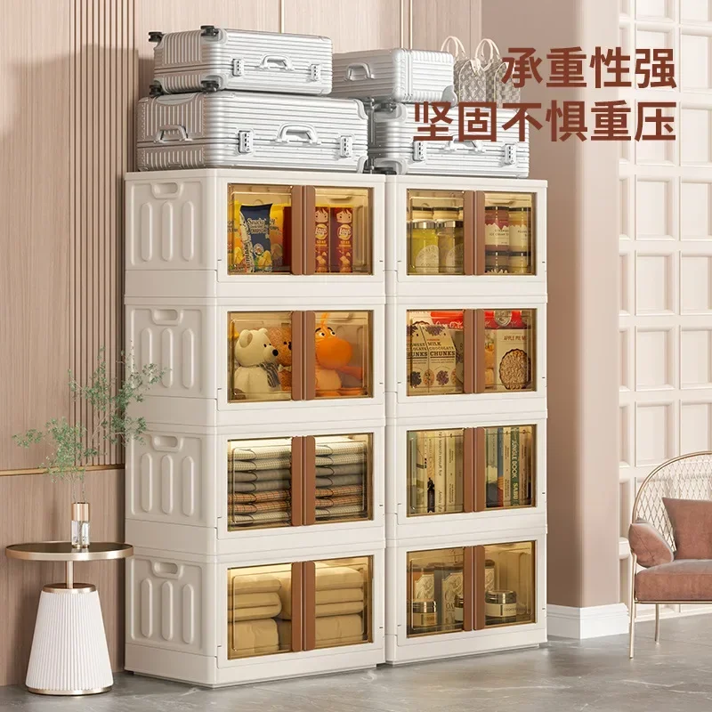 Book and Clothing Organizer，Foldable, No Installation Needed, Simple Wardrobe, Snack and Toy Storage Box