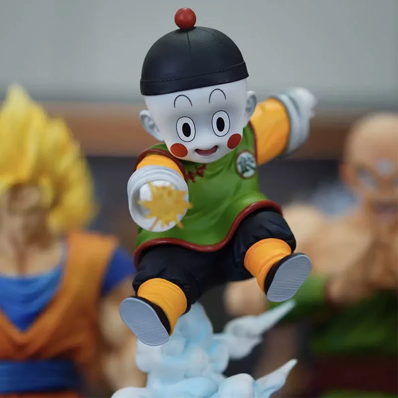 

CS Chiaotzu Figuras Dragon Ball Z Action Figure DBZ Manga Figurine Anime Super Saiyan Model 17cm GK Statue Doll Toys Kids Gift