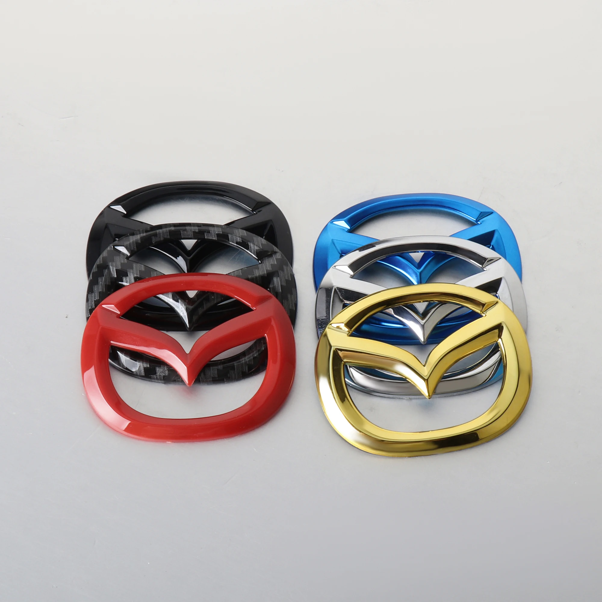 1pc ABS Car Steering Wheel Center Emblem Sticker Auto Interior Decorative Styling For mazda Axela Atenza CX-3 CX-5 CX-8 MS demio