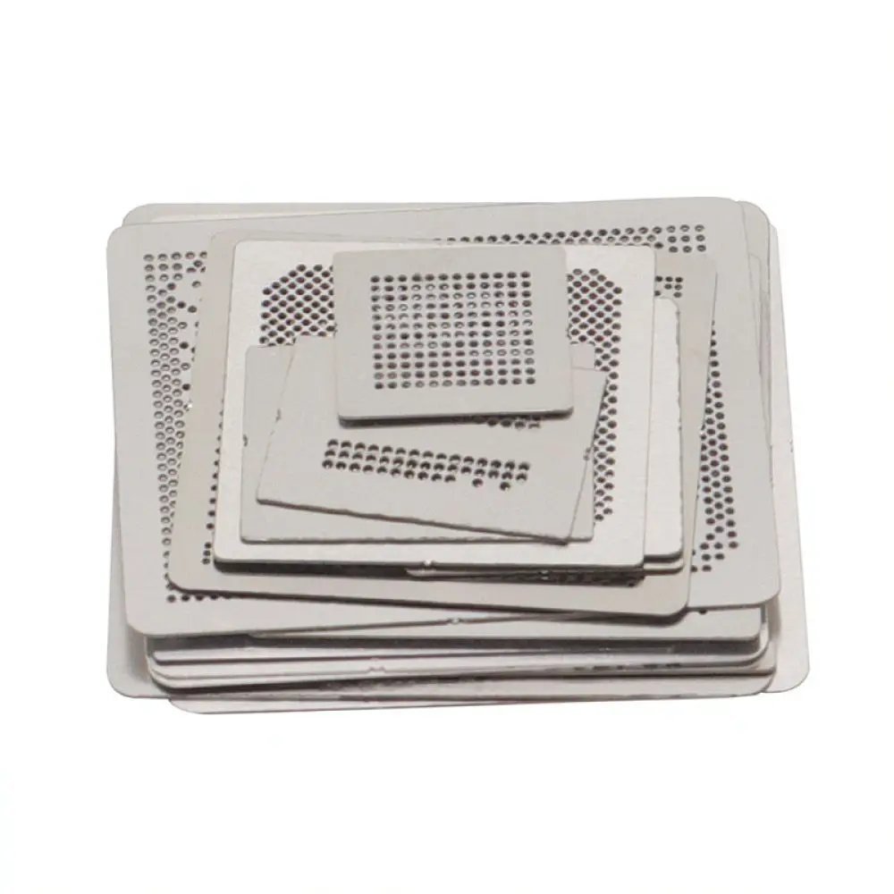 Universal BGA Stencil Set Direct Heating Template For CPU DDR RAM Repair Tool For For iPhone Qualcomm Chip Solder Reballing