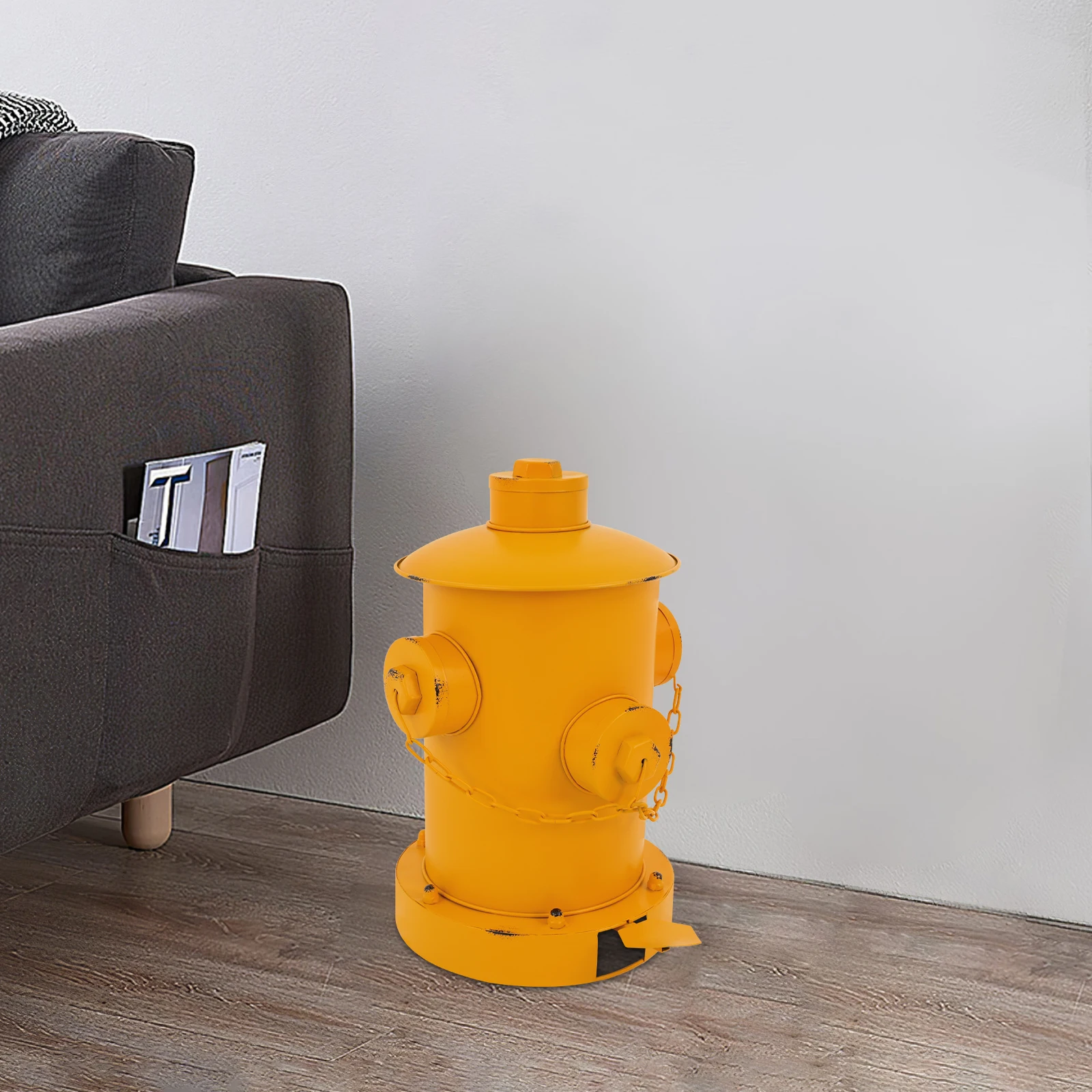 

Yellow Retro Garbage Can(Durable&Versatile) - Smooth Round Edges&Skin-Friendly(No Scratches), Smooth Surface&Damp Cloth Cleaning