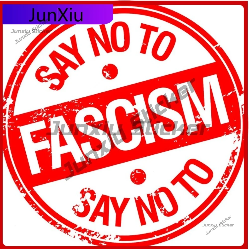 

Funny Circular Vinyl Stickers Say No To Fascism Antifa Antifascist Blm Laptop Window Wall Car Slogan Cover Scratches Exterior