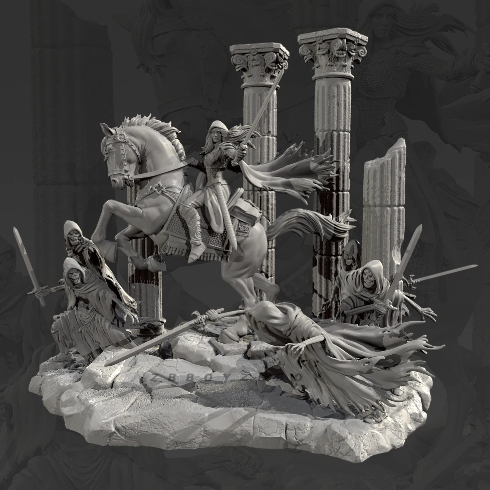 The height of man 38mm 50mm 75mm Resin soldier model kits Self assembling and coloring（3D Printing ）TD-7624/3D view 2
