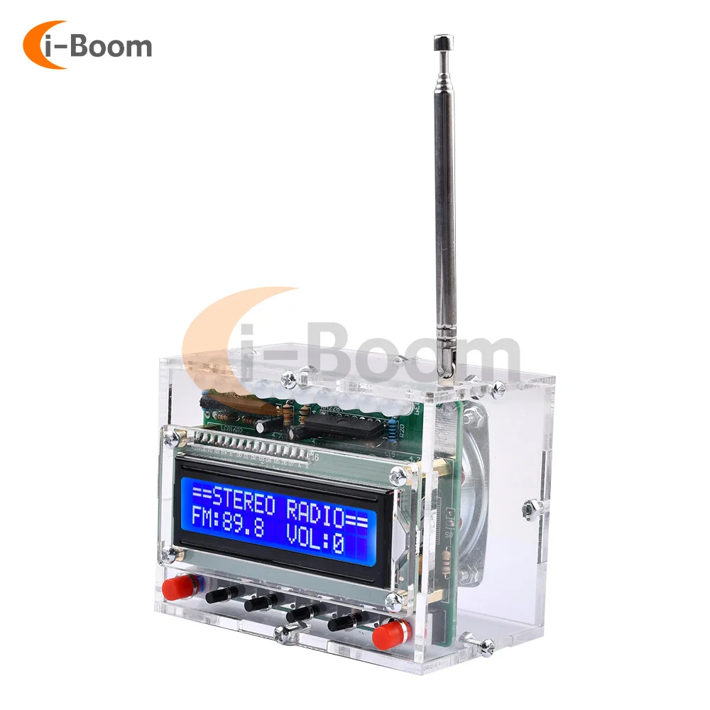 RDA5807S 87-108MHz FM Radio Receiver Module Kit Digital Tube Display DIY FM Digital Radio with Level Indicator