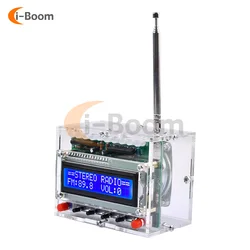 RDA5807S 87-108MHz FM Radio Receiver Module Kit Digital Tube Display DIY FM Digital Radio with Level Indicator