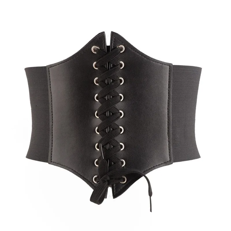 1 unidad de cinturones anchos de corsé de cuero Pu cinturones adelgazantes para el cuerpo para mujeres cinturones elásticos Cinto Sobretudo femenino Ceinture Femme Fajas