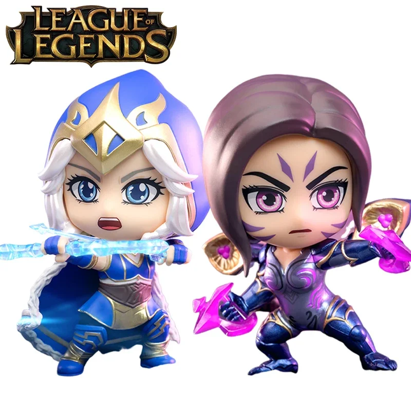 

In Stock League of Legends Ashe Kasia Action Figure Models Co-branding Mini Doll Anime Figurine Handmade Item Toy Ornament Gifts